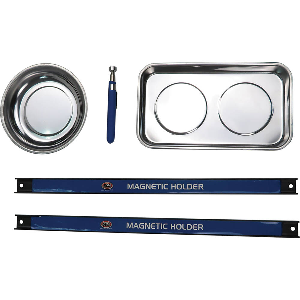 3pc TOOL SET MAGNETIC PARTS TRAY TELESCOPING 5LB MAGNET & INSPECTION MIRROR