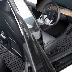 Rubber Floor Mats - Black Front and Rear Tesla Model 3 2019-23, , scaau_hi-res