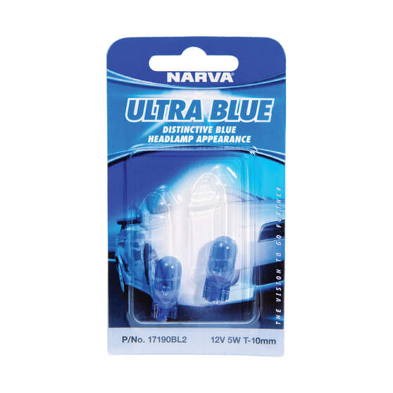 Narva Automotive Globes - Ultra Blue Wedge 12V, 5W, T-10, , scaau_hi-res