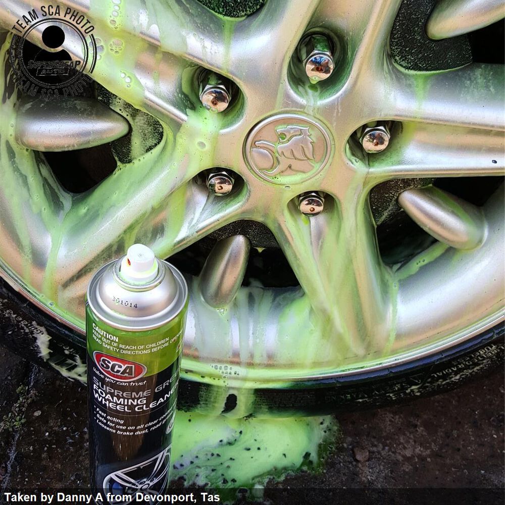 SCA Supreme Green Foaming Wheel Cleaner 500g Supercheap Auto