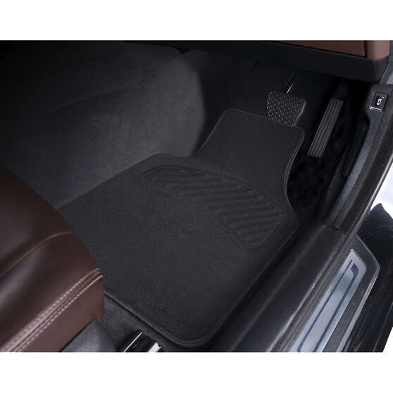 SCA Luxury Carpet Car Floor Mats - Set of 4, Black, , scaau_hi-res