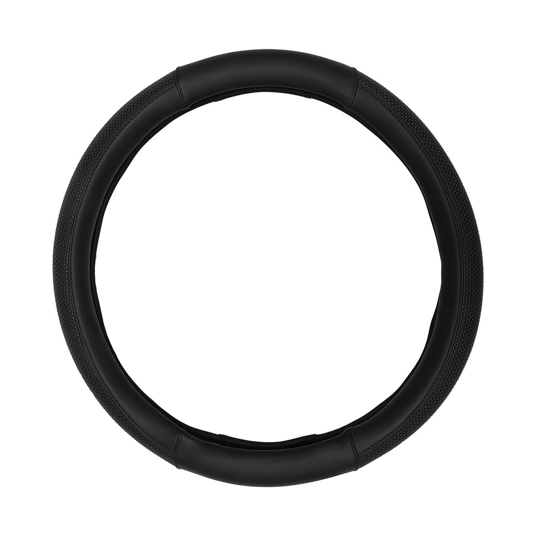 SCA Steering Wheel Cover - Leather Look, Black, 380mm, , scaau_hi-res