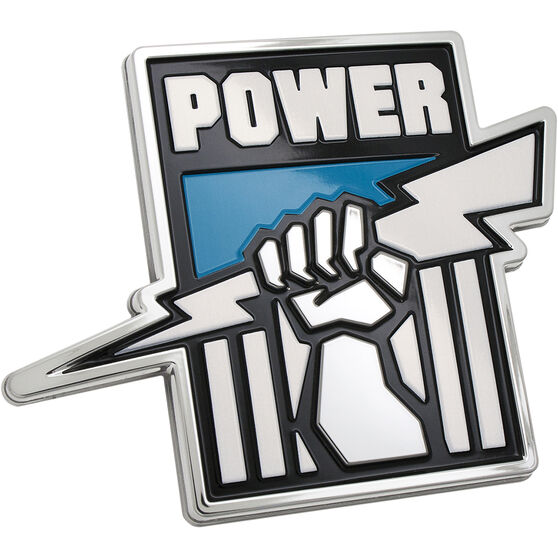 Port Adelaide Power AFL Supporter 3D Chrome Logo, , scaau_hi-res