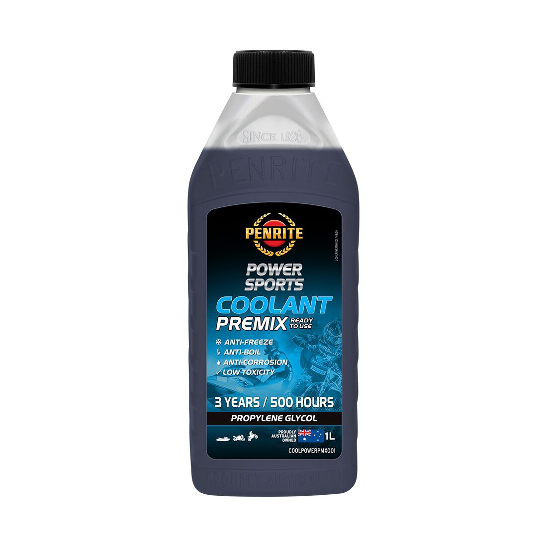 Penrite 10 Tenths Power Sports Coolant Premix 1 Litre, , scaau_hi-res