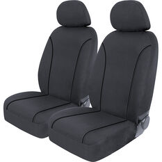 SCA Canvas Seat Covers - Charcoal/Grey Adjustable Headrests Size 30 Front Pair Airbag Compatible, , scaau_hi-res