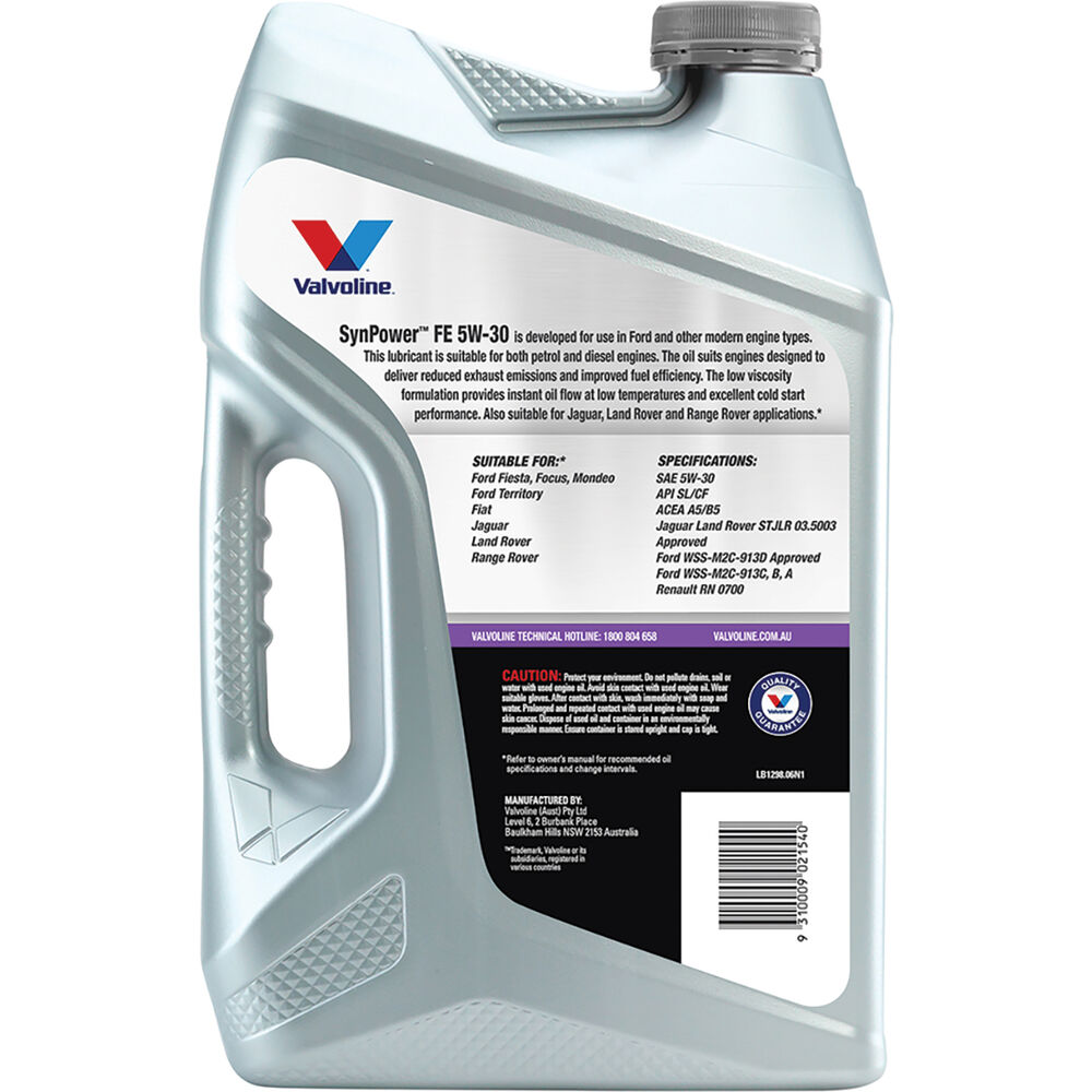 Valvoline Synpower FE Engine Oil 5W30 6 Litre