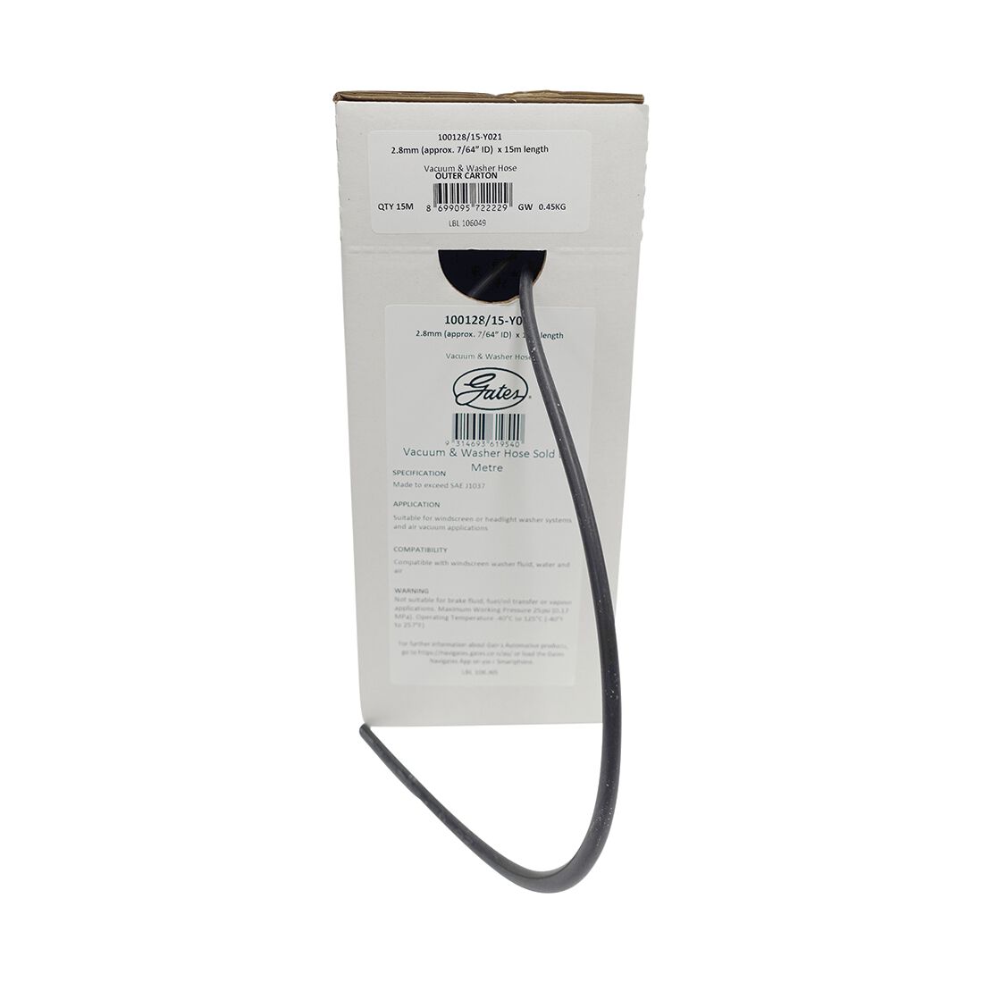Gates Vacuum & Washer Hose 2.8mm (1/8 inch) Sold by Metre, , scaau_hi-res