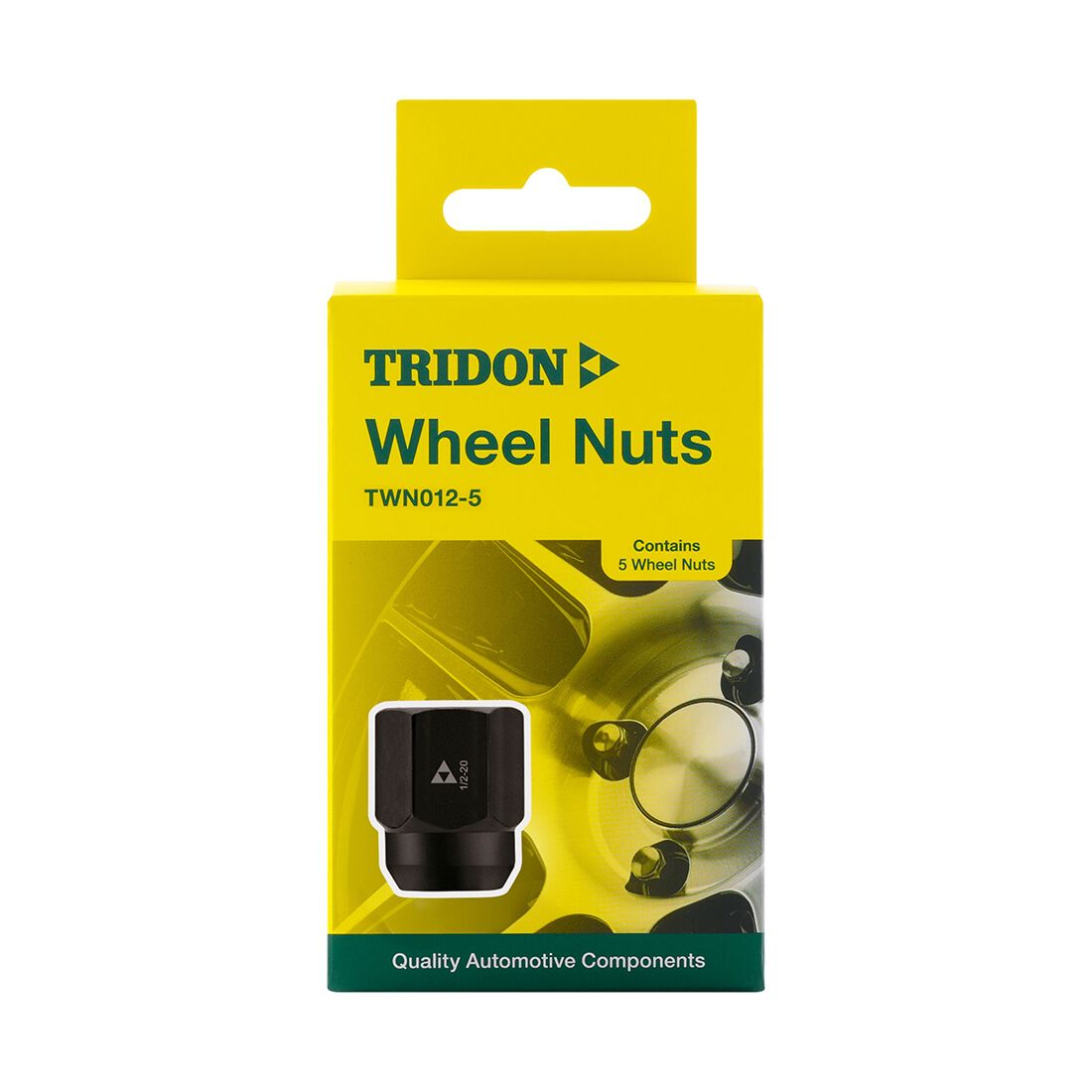Tridon Wheel Nuts 1/2-20 TPI. Tapered Seat. Open Ended Nut. 21mm Hex. Black Finish, , scaau_hi-res