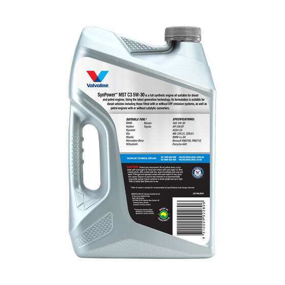 Valvoline Synpower MST C3 Full Synthetic Engine Oil - 5W-30 6 Litre, , scaau_hi-res