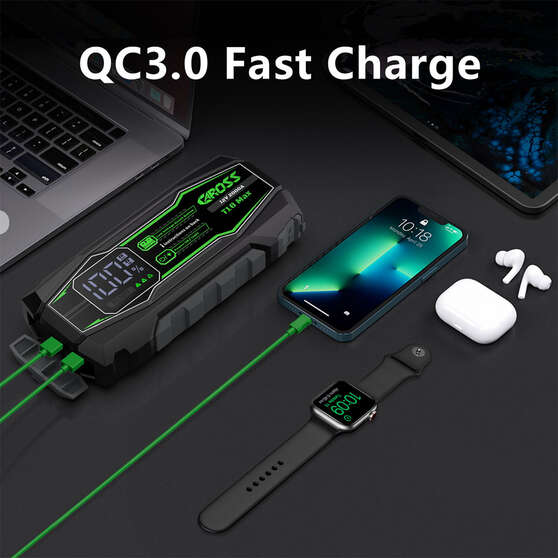 CAROSS T18Max 12V 2000A Compact Smart Lithium Jump Starter With Built-in 3 Mode Light, , scaau_hi-res