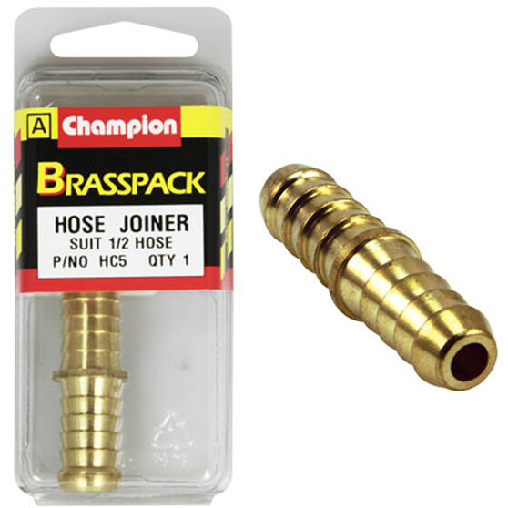 Champion Hose Joiner - 1 / 2inch, Brass, , scaau_hi-res
