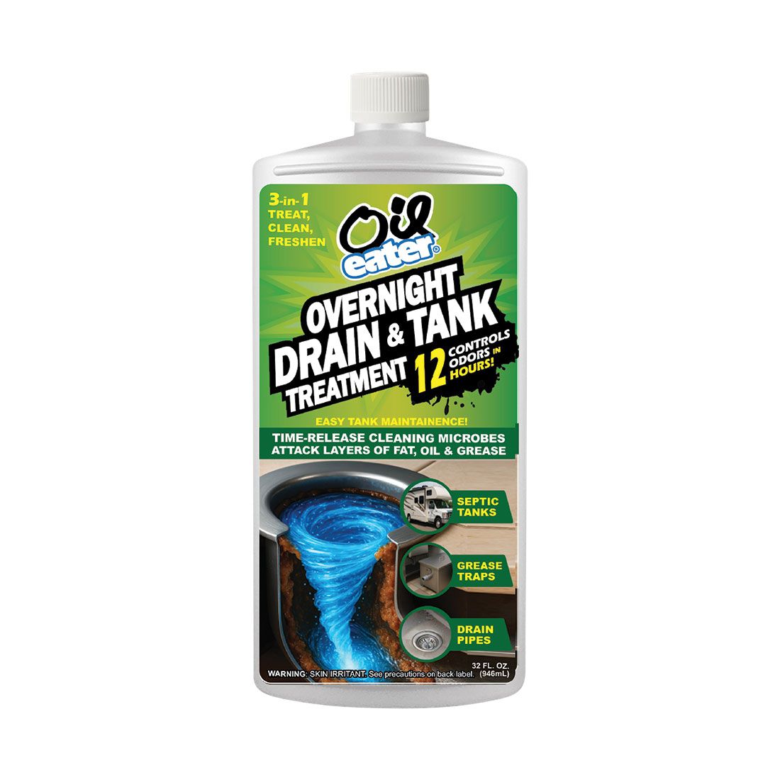 Oil Eater Overnight Drain & Tank Treatment, , scaau_hi-res