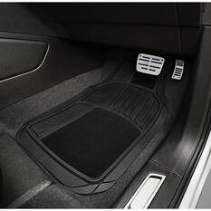 SCA Heavy Duty Combo PVC/Carpet Car Floor Mats - Set of 4, Black, , scaau_hi-res