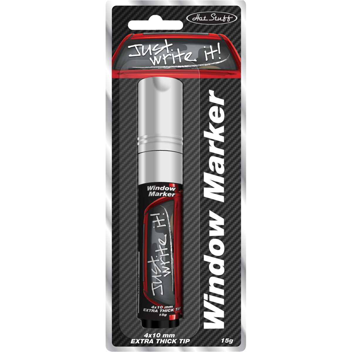RED AUTO MARKER REMOVABLE PAINT FOR AUTO BODY PANELS AND WINDSCREENS