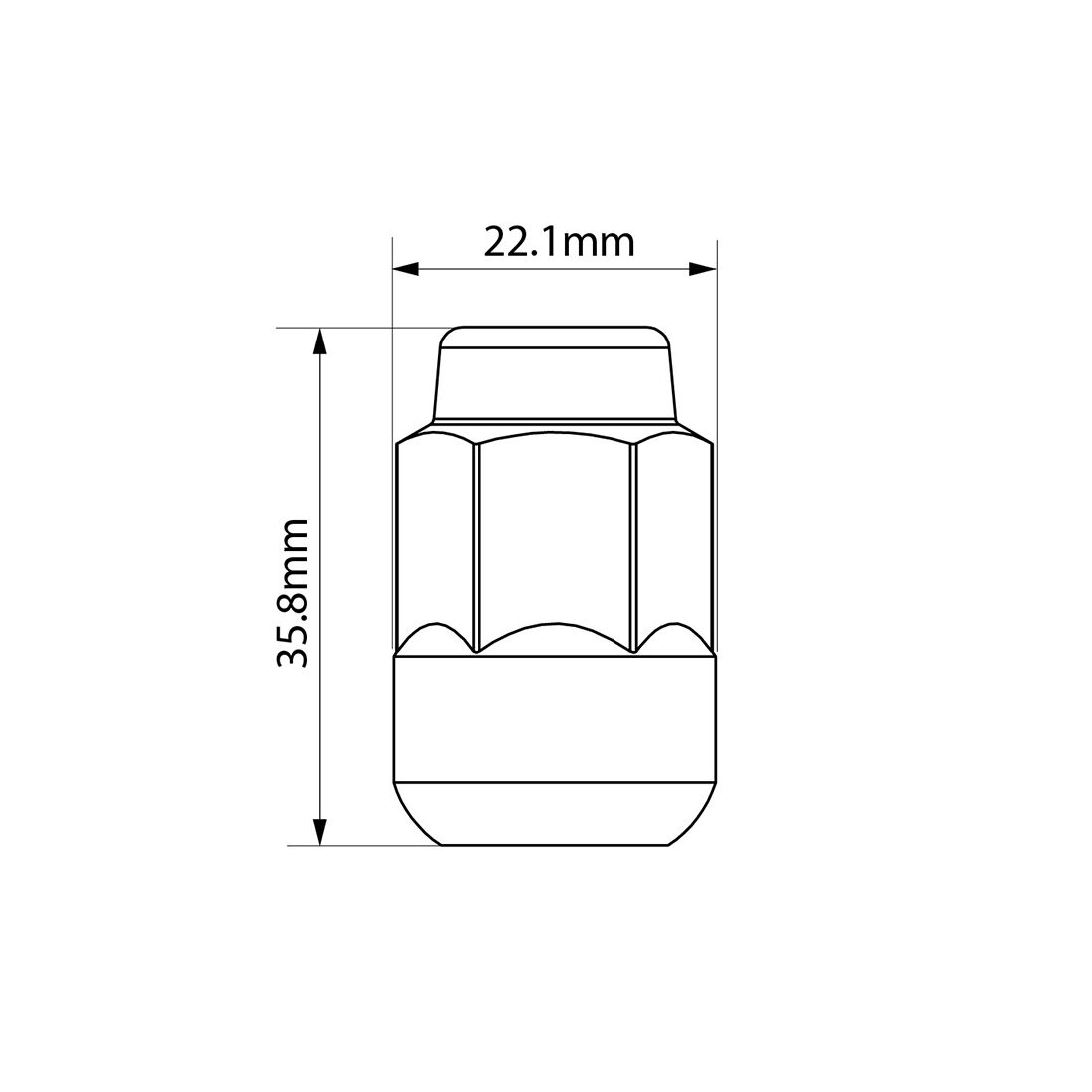 Tridon Wheel Nuts M12x1.5. Ball Seat. 19mm Hex, , scaau_hi-res