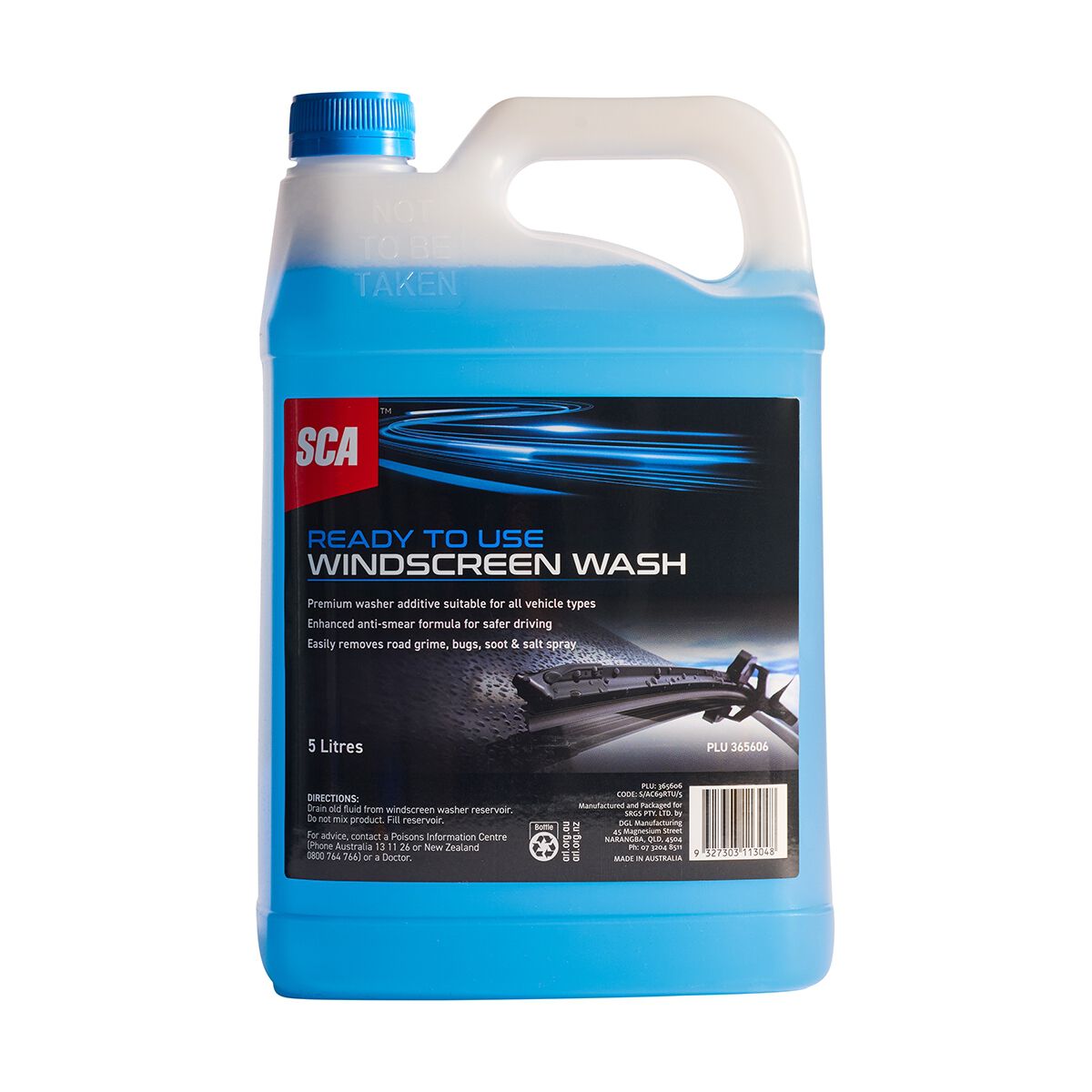 SCA Windscreen Wash Ready to Use 5 Litre, , scaau_hi-res