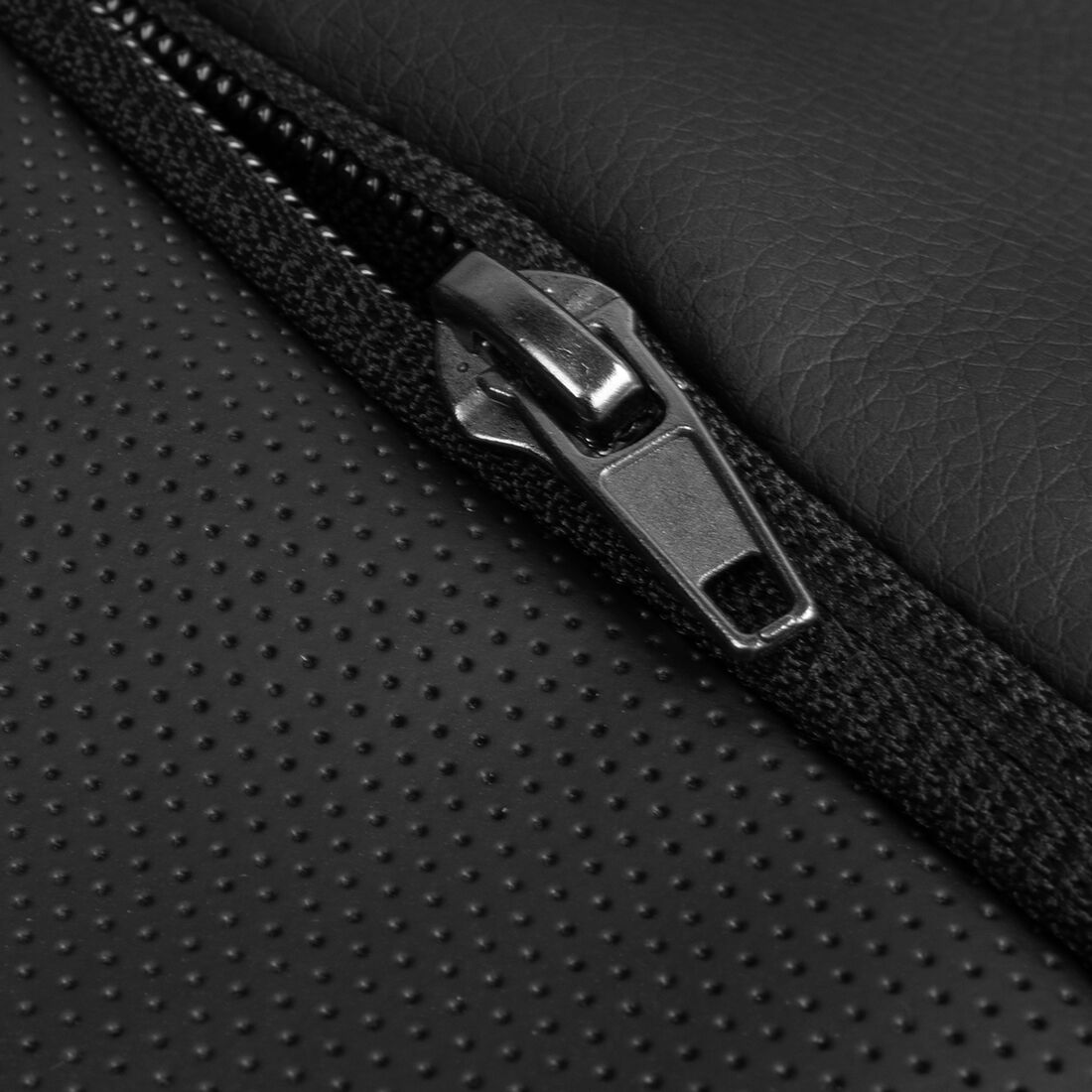 SCA Leather Look Seat Covers Black Adjustable Headrests Rear Bench 06H, , scaau_hi-res