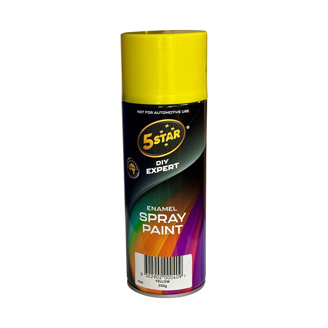 5 Star Enamel Spray Paint Yellow 250g, , scaau_hi-res