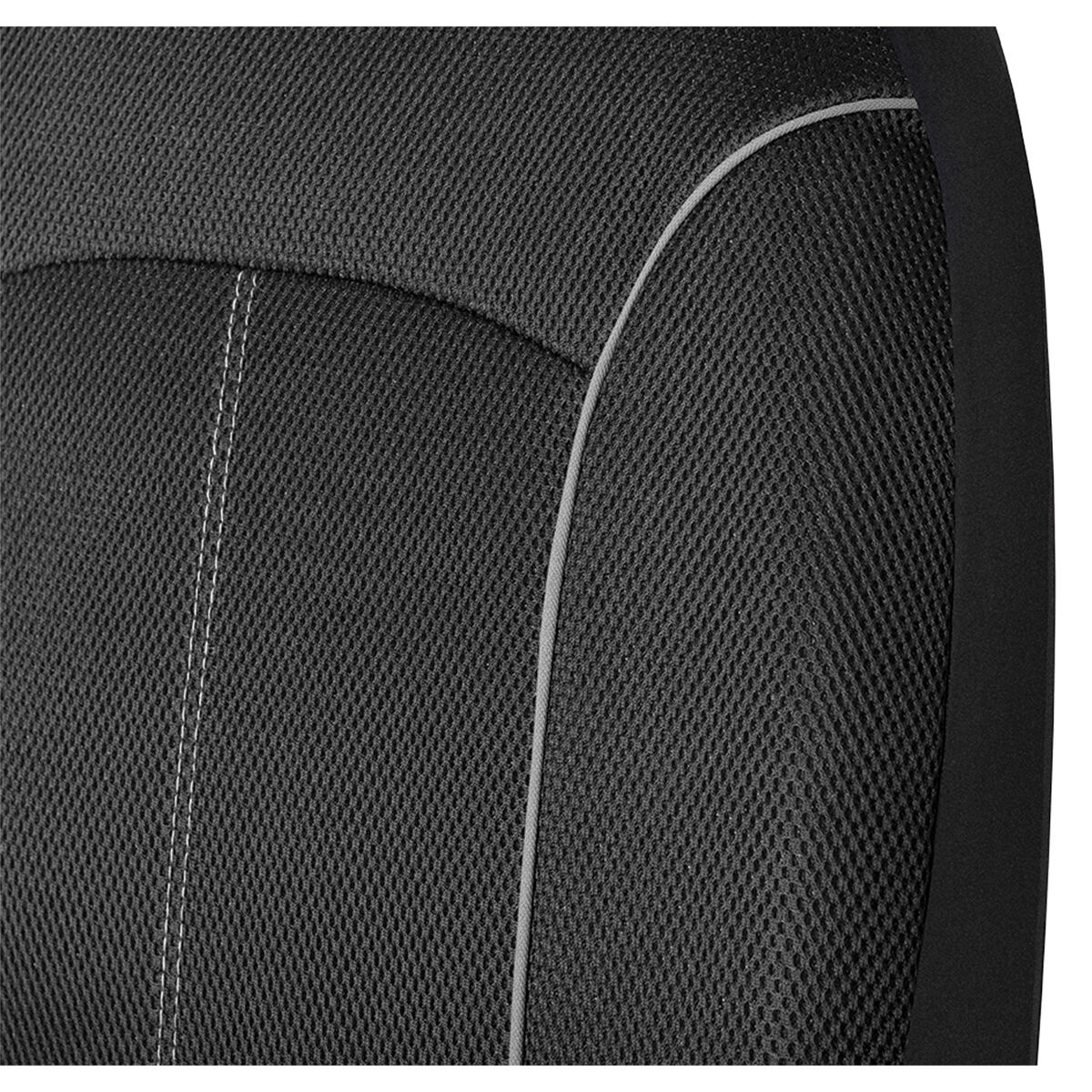 SCA Mesh Seat Cover Pack Black Adjustable Headrests Front Pair & Rear Bench, , scaau_hi-res