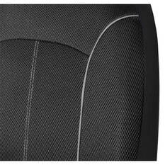 SCA Mesh Seat Cover Pack Black Adjustable Headrests Front Pair & Rear Bench, , scaau_hi-res