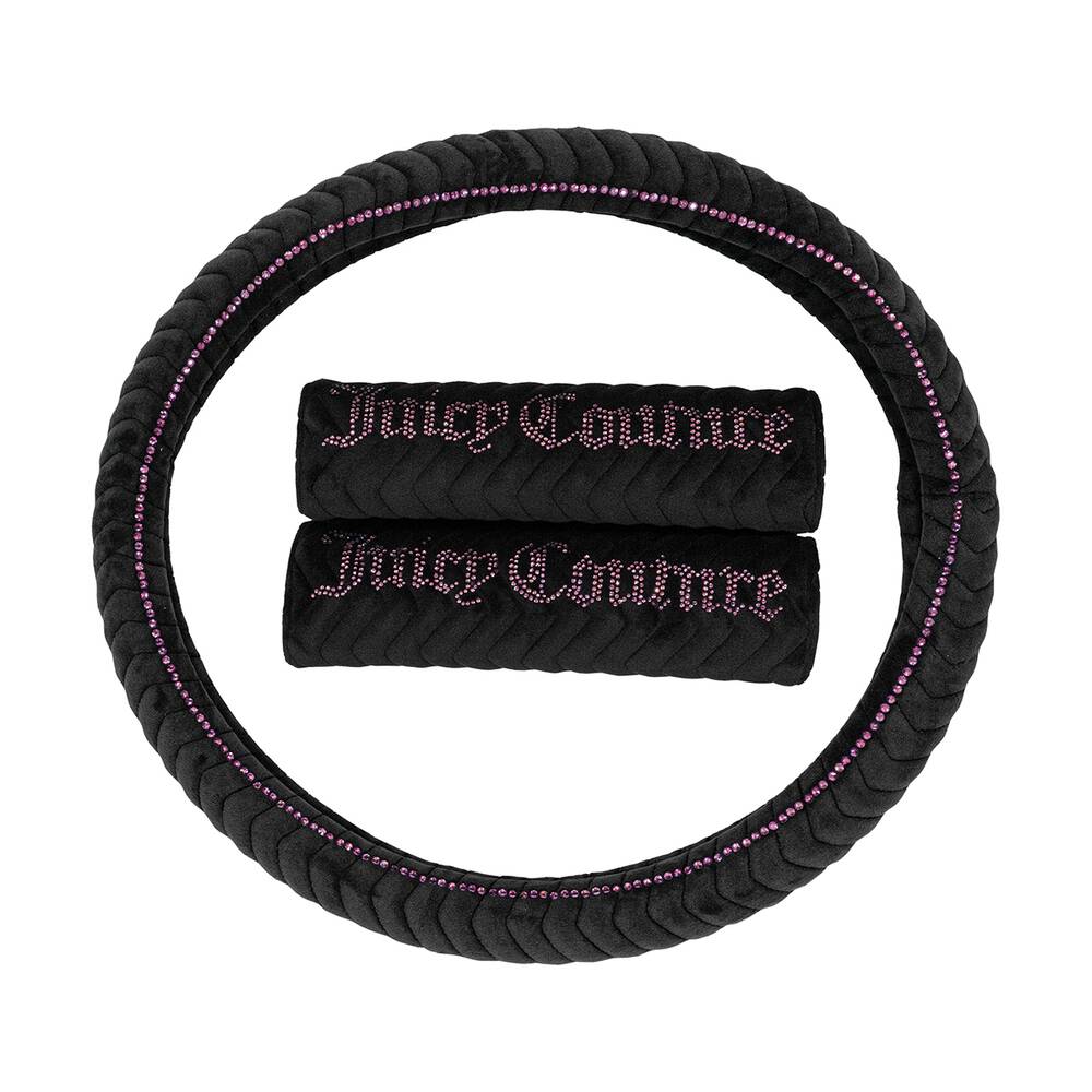 Juicy Couture Juicy Bling Steering Wheel Cover & Seat Belt Comforters ...