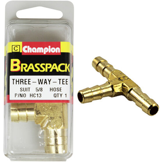 Champion T Pieces - 5 / 8inch, Brass, , scaau_hi-res