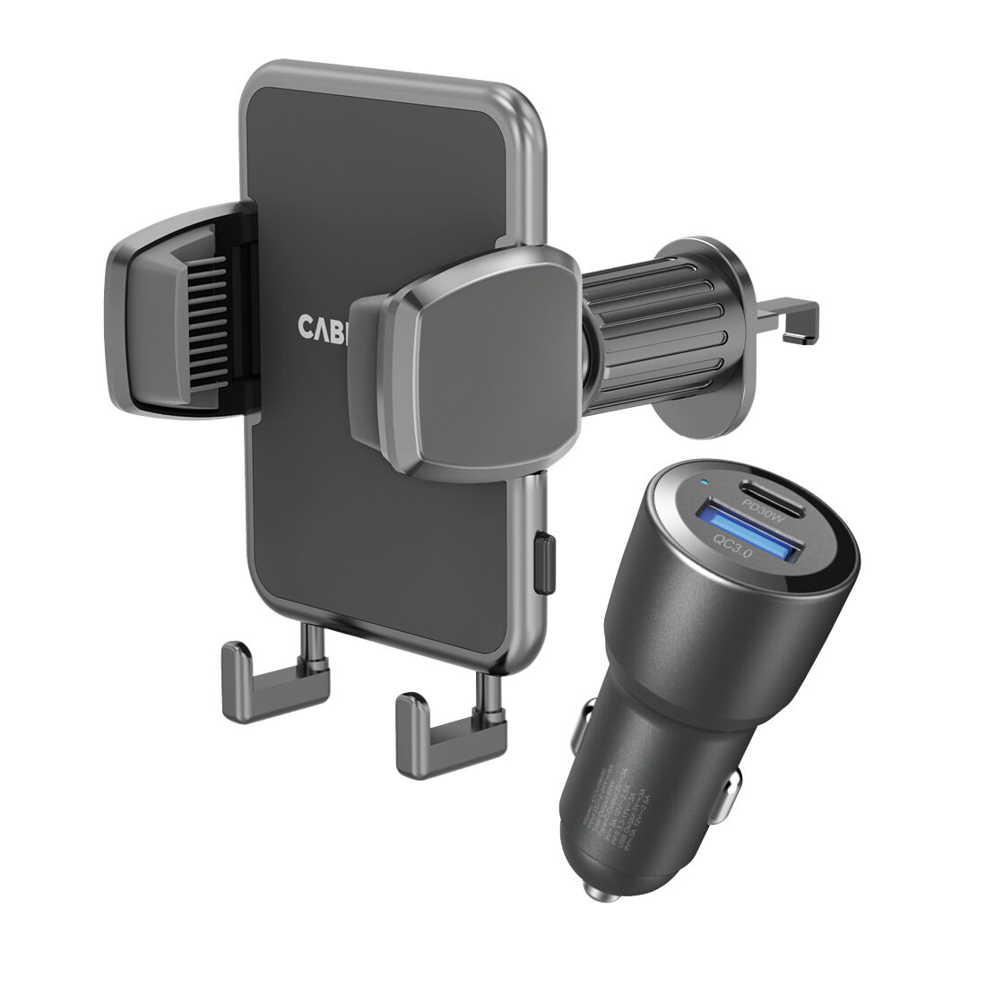 Cabin Crew Phone Holder Vent / 2 Port USB In-Car Charger Kit, , scaau_hi-res