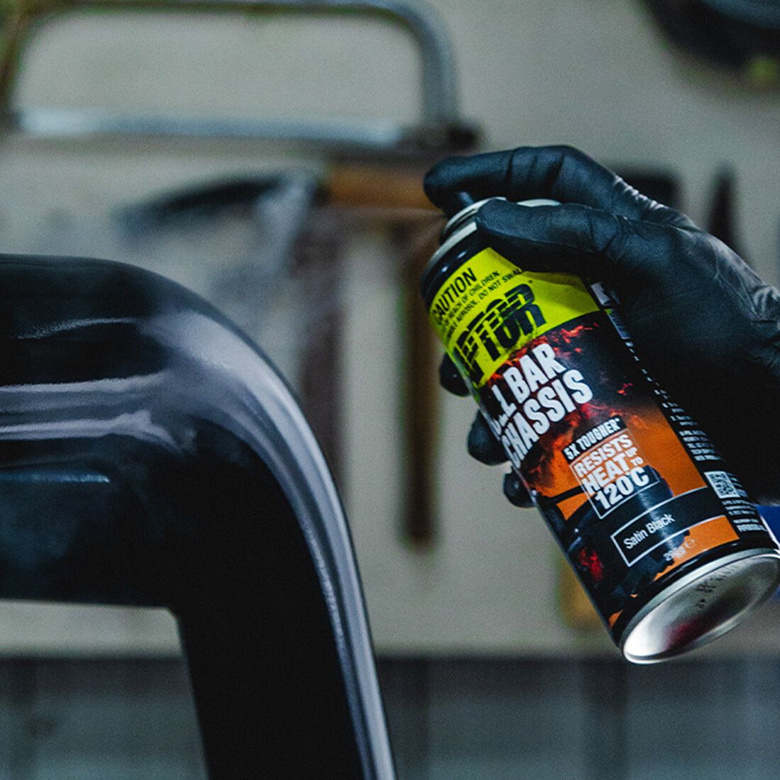 Raptor Roll Bar & Chassis Paint Satin Black, , scaau_hi-res