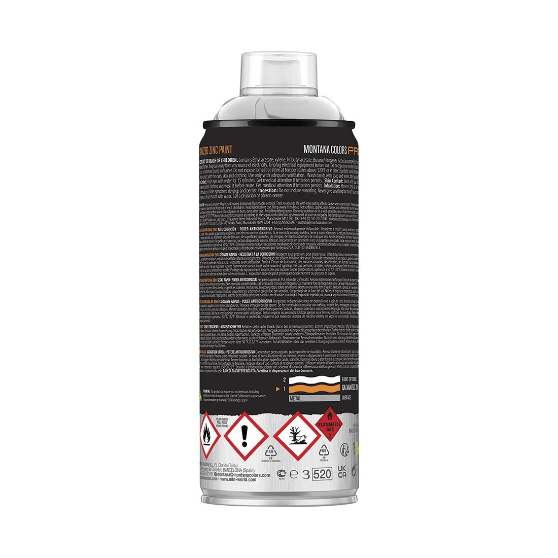 MTN Pro Galvanized Satin Silver Zinc Spray Paint 400mL Supercheap Auto