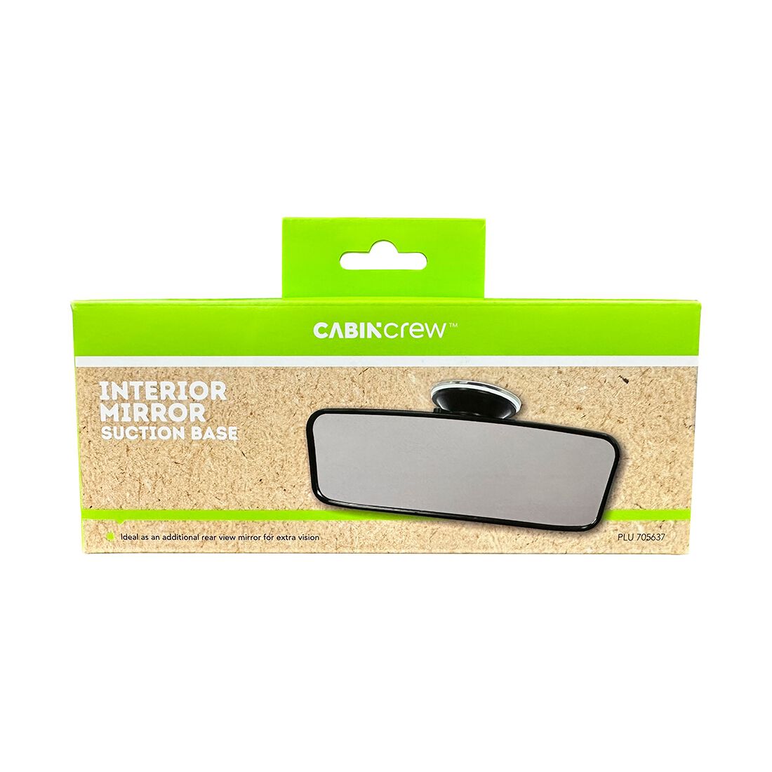 Cabin Crew Interior Mirror with Suction Base 18.5x6cm, , scaau_hi-res