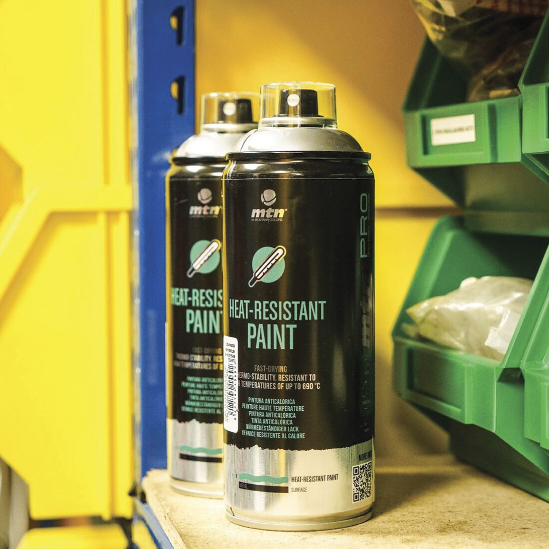 MTN Pro Silver Heat Resistant Spray Paint 400mL, , scaau_hi-res