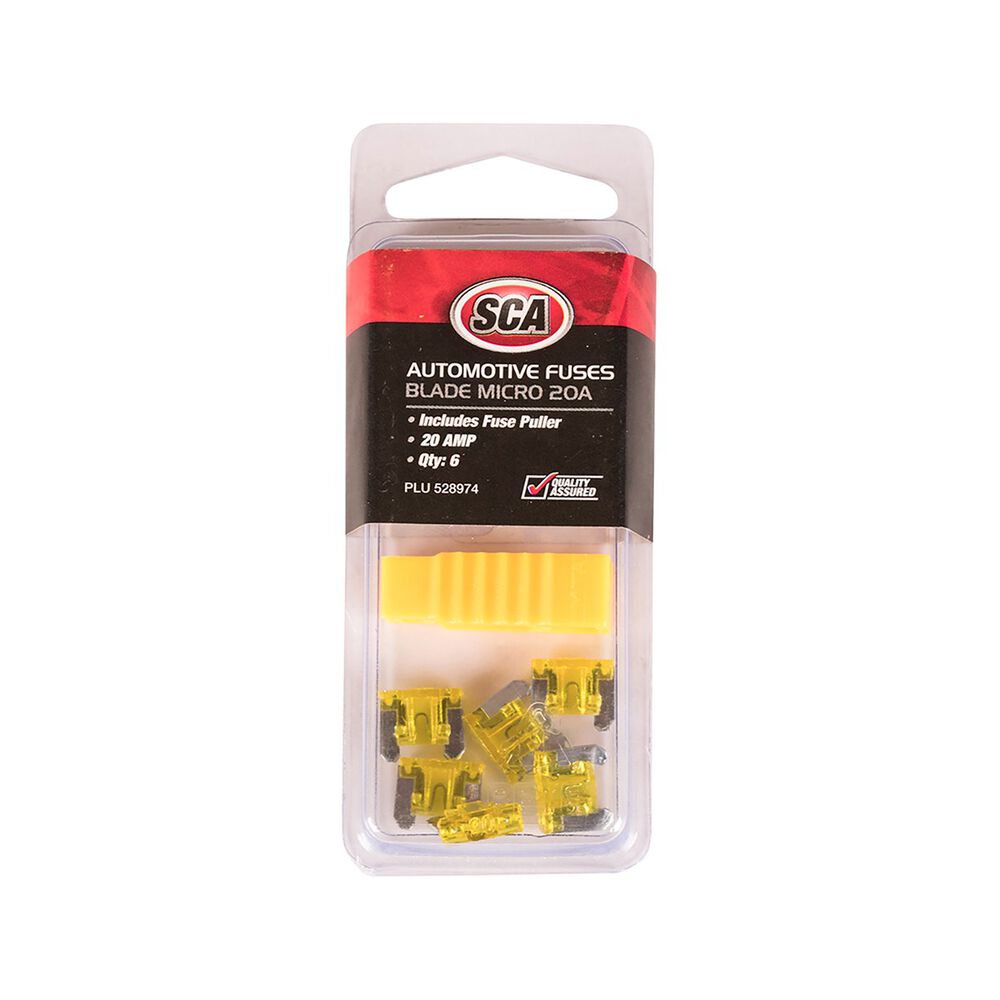 SCA Fuse Micro Blade 20 AMP, 6pce Supercheap Auto