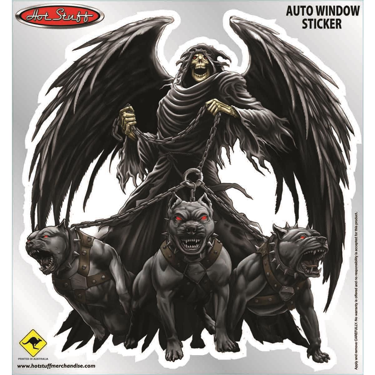 Hot Stuff Reaper Hounds Sticker, , scaau_hi-res
