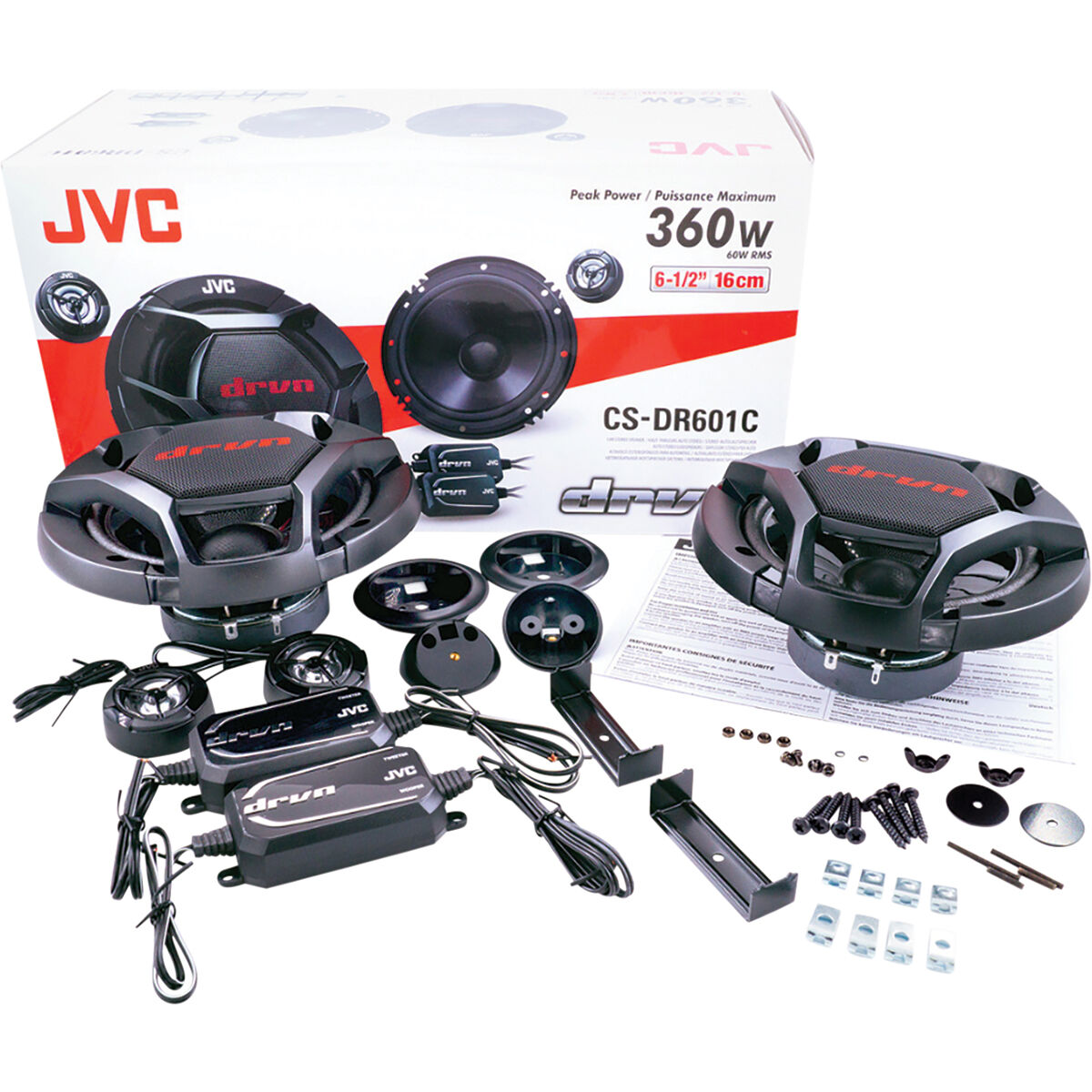 JVC 6.5 Inch Component Speaker Set CS-DR601C, , scaau_hi-res