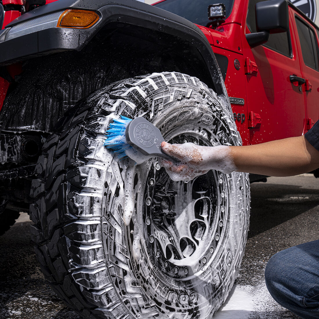 Chemical Guys Big Blue Stiffy Heavy Duty Tyre Brush, , scaau_hi-res