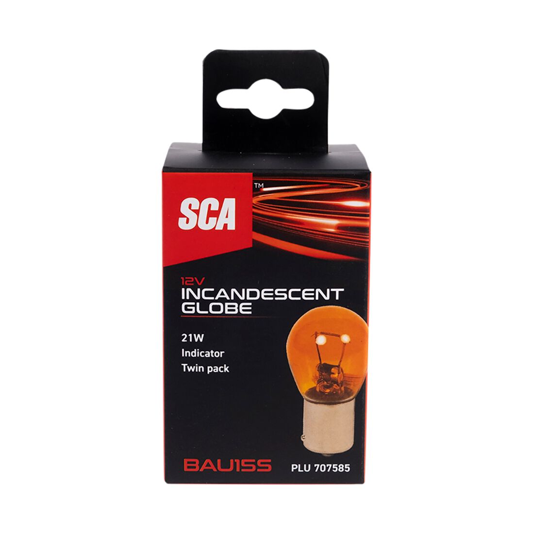 SCA Incandescent Globe - PY21W 12V 21W - 2 Pack, , scaau_hi-res