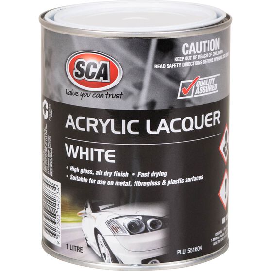 SCA Acrylic Paint, White - 1 Litre, , scaau_hi-res
