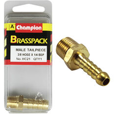 Champion Brass Pack Male Hose Barb HC21, 3/8" X 1/4", , scaau_hi-res
