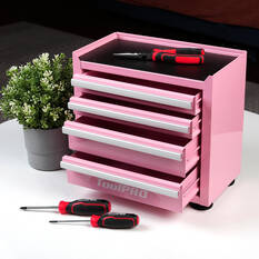 ToolPRO Mini Tool Cabinet 4 Drawer Pink, , scaau_hi-res