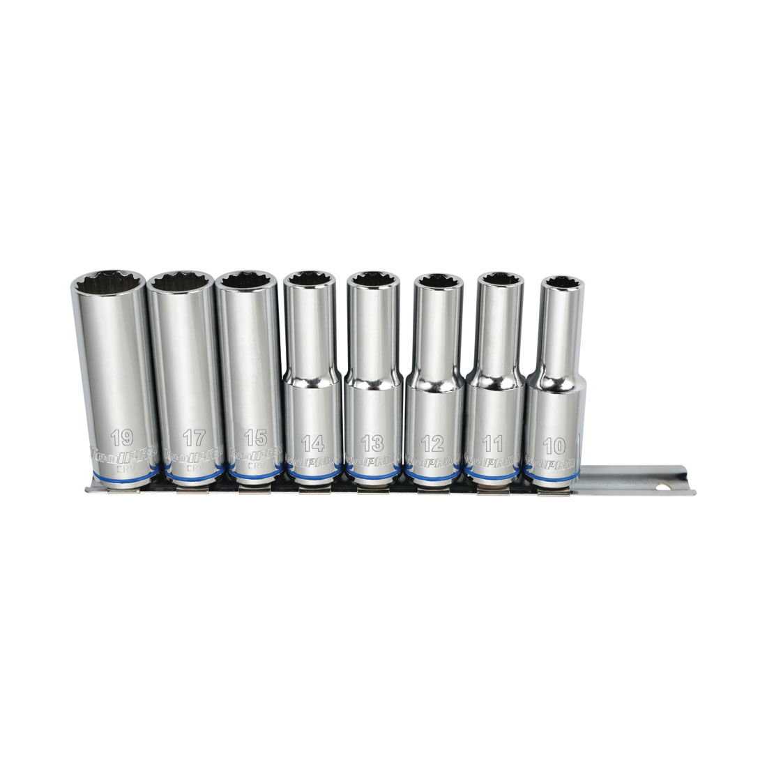 ToolPRO Socket Rail Set 1/2" Drive Deep Metric 8 Piece, , scaau_hi-res