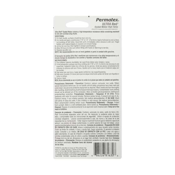 Permatex Gasket Maker, High Temperature Ultra Red 85g, , scaau_hi-res