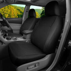 SCA Jacquard Seat Covers Black Adjustable Headrests Airbag Compatible, , scaau_hi-res