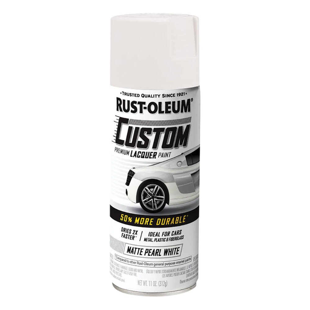 Rust-Oleum Custom Premium Lacquer Paint, Matt Pearl White 312g