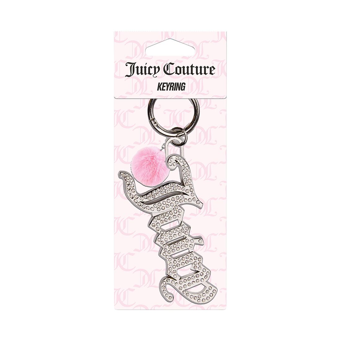 Juicy Couture Bling Juicy Keyring - Pink Pompom, , scaau_hi-res