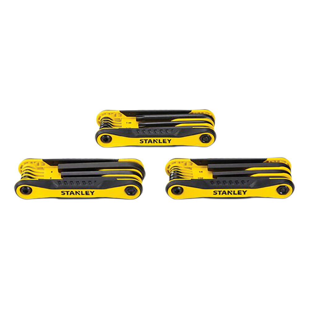 Stanley Folding Hex Key Set Metric, SAE & Torx 3 Pack Supercheap Auto