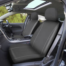 SCA Essential Polyester Seat Covers Black, Adjustable Headrests, Size 30, Front, Airbag Compatible, , scaau_hi-res