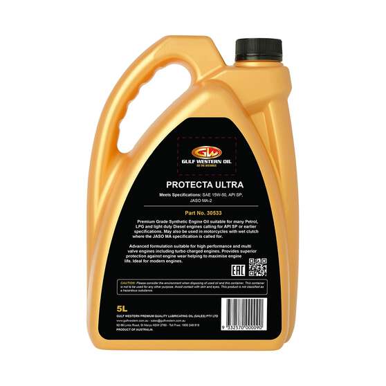 Gulf Western Protecta Ultra SI/CF-4 Semi Synthetic Oil - 15W-50, 5L, , scaau_hi-res