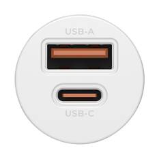Cabin Crew 30W Dual Port Car Charger White, , scaau_hi-res