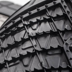 SCA Checkerplate PVC Car Floor Mats - Set of 4, Gun Metal Grey/Black, , scaau_hi-res