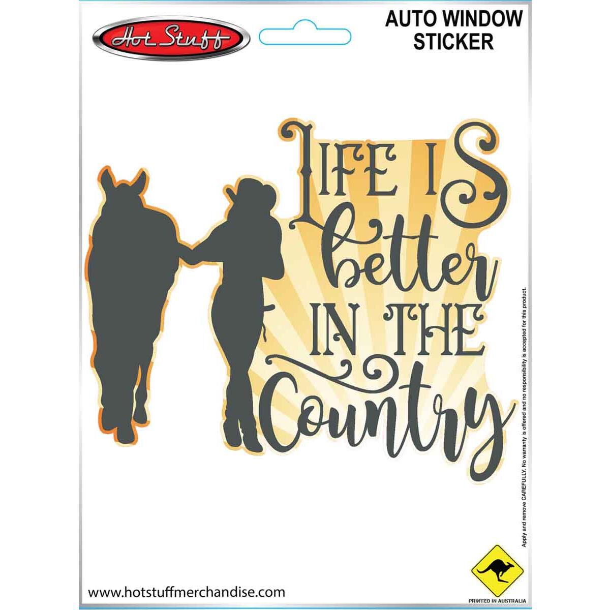 Hot Stuff Sticker Life Is Better In The Country, Vinyl, , scaau_hi-res